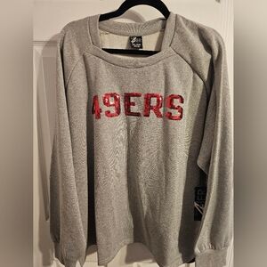 Women's Shimmering Gray 49ers Sweatshirt
